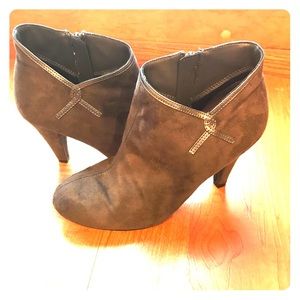 Gray Suede Ankle Boots